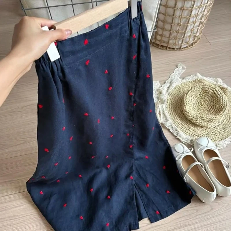 法式复古高腰显瘦半身裙女夏季新款甜美穿搭