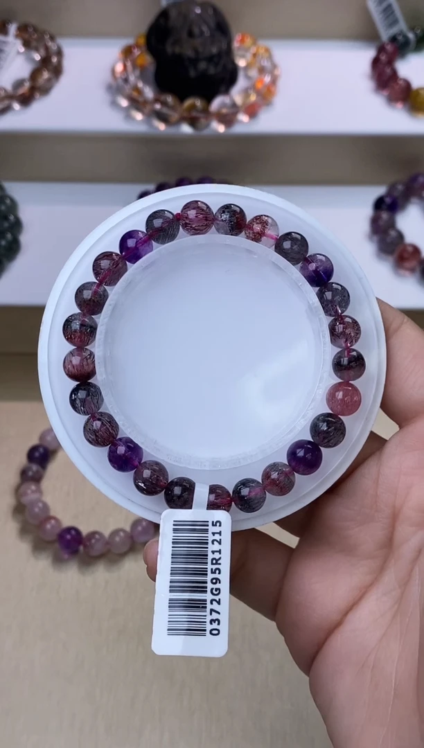 【闪购商品】水晶手链未镶嵌黑加仑超七单圈7m+