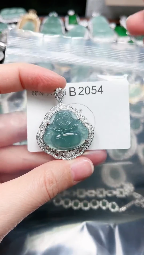 【闪购商品】翡翠颈饰未镶嵌赠皮绳2054