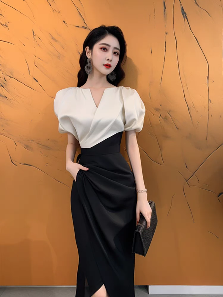 【1701-1800】秋容高端时尚修身气质复古连衣裙