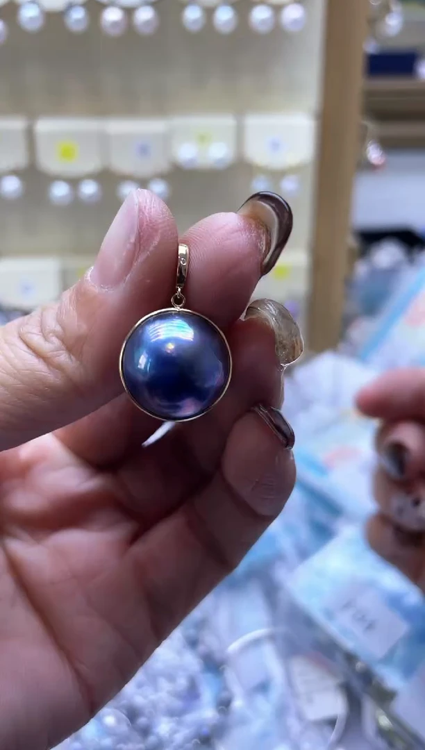 【闪购商品】拼合珍珠（马贝珠）颈饰18K金镶嵌2