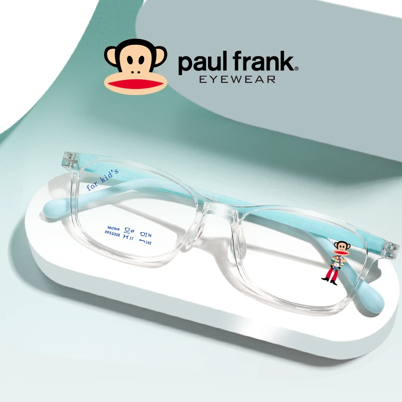 paul frank/大嘴猴儿童眼镜架女童网红时尚小学生透明超轻61008