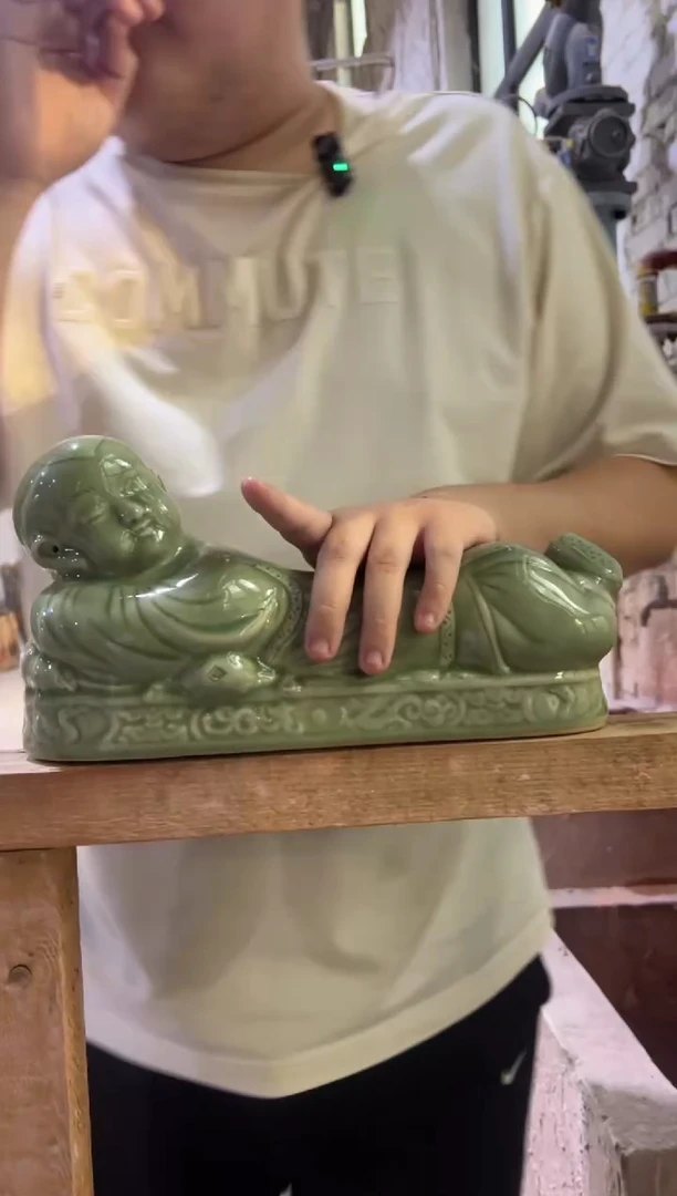 耀州窑青瓷娃娃枕头（10号发货）