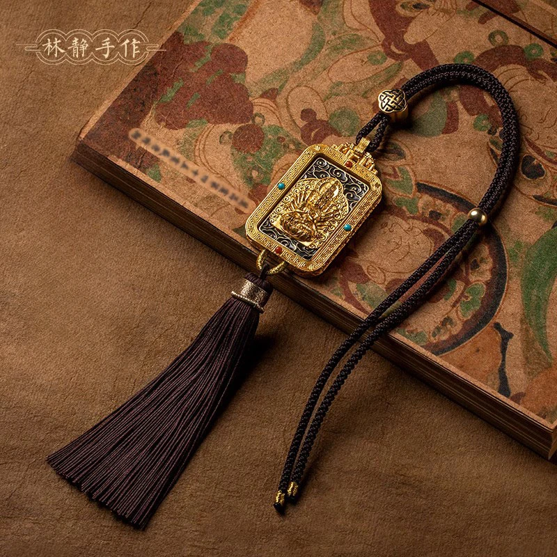 新款24汽车挂件本命年生肖本命像六字箴言车内手机挂饰