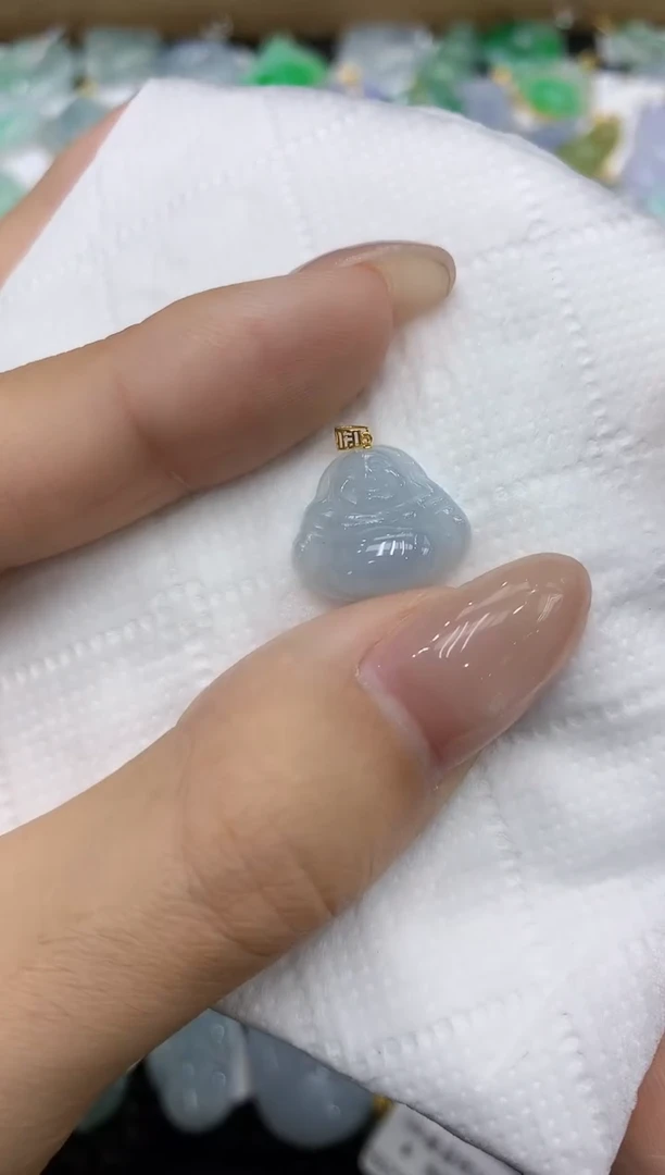 翡翠18K金镶嵌颈饰111111111111