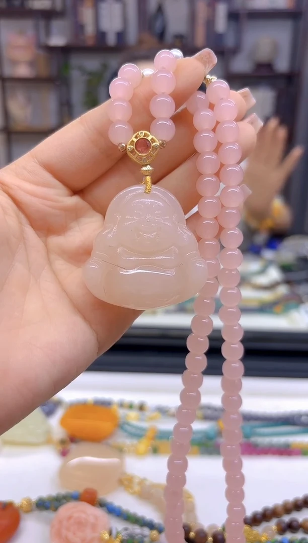 和田玉未镶嵌毛衣链M285