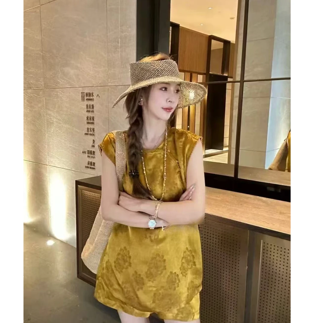 【锦衣服饰】FS 865（893 25209）时尚洋气女无袖马甲阔腿裤两件套