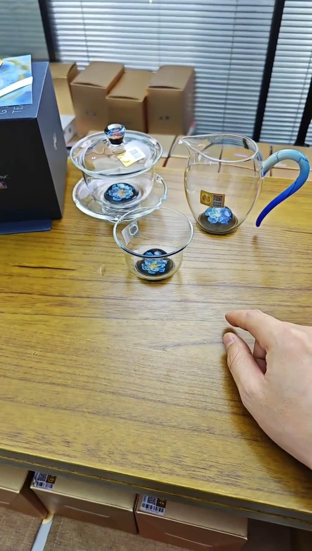 禾器沁莲盖碗加怡然茶海加清杯菡韵青