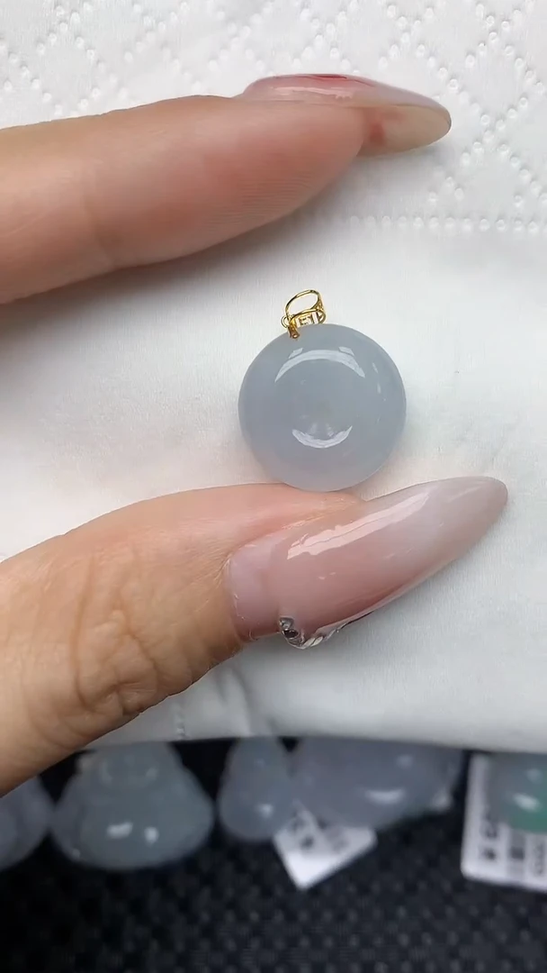 【闪购商品】翡翠颈饰18K金镶嵌天然翡翠A货