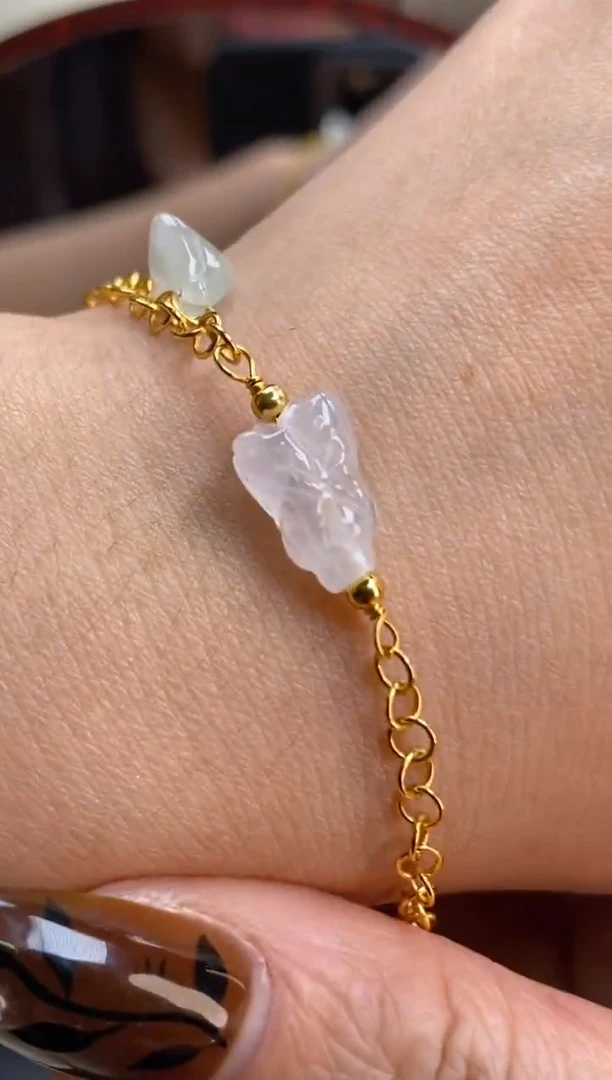 颈饰银S925镶嵌翡翠净货18077