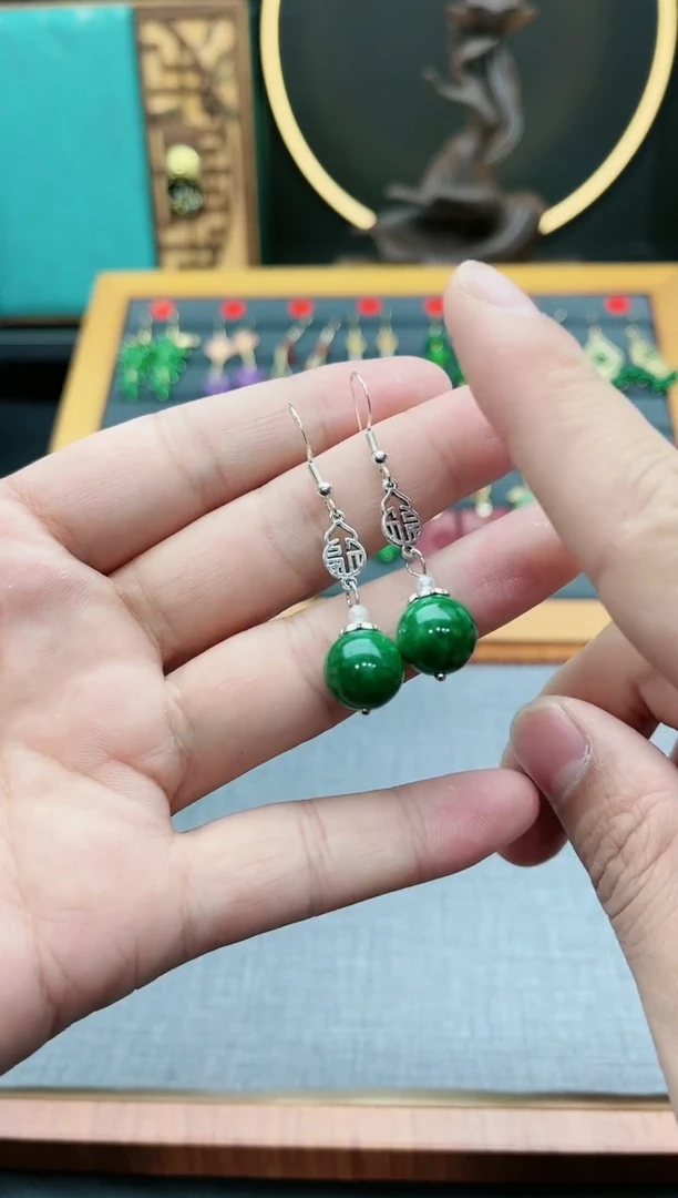 【闪购商品】玛瑙/玉髓耳钉银S925镶嵌308000