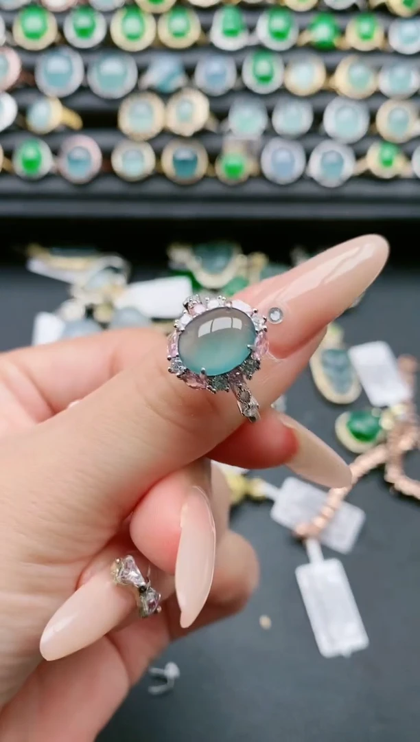 【闪购商品】翡翠戒指银S925镶嵌1111111