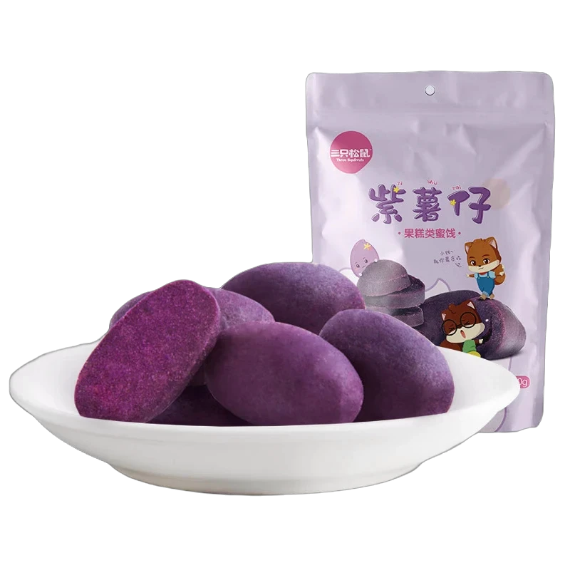 三只松鼠紫薯仔100g小零食地瓜干红薯干食品宿舍网红