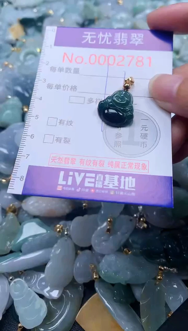 翡翠未镶嵌吊坠(不含链)2781