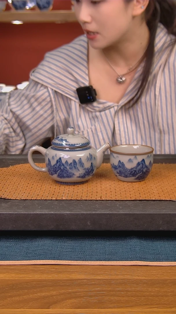 简装家用款2件套 老陶泥开片纹陶瓷茶具