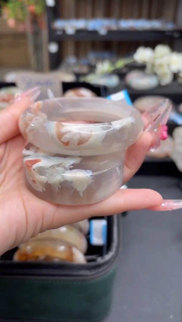 未镶嵌手镯石英质玉82(60圈赠送镯心)