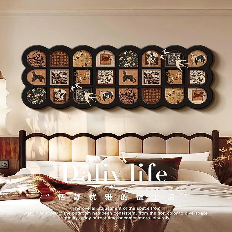 【云起】中古风卧室装饰画法式复古床头挂画高级感艺术墙壁画50150