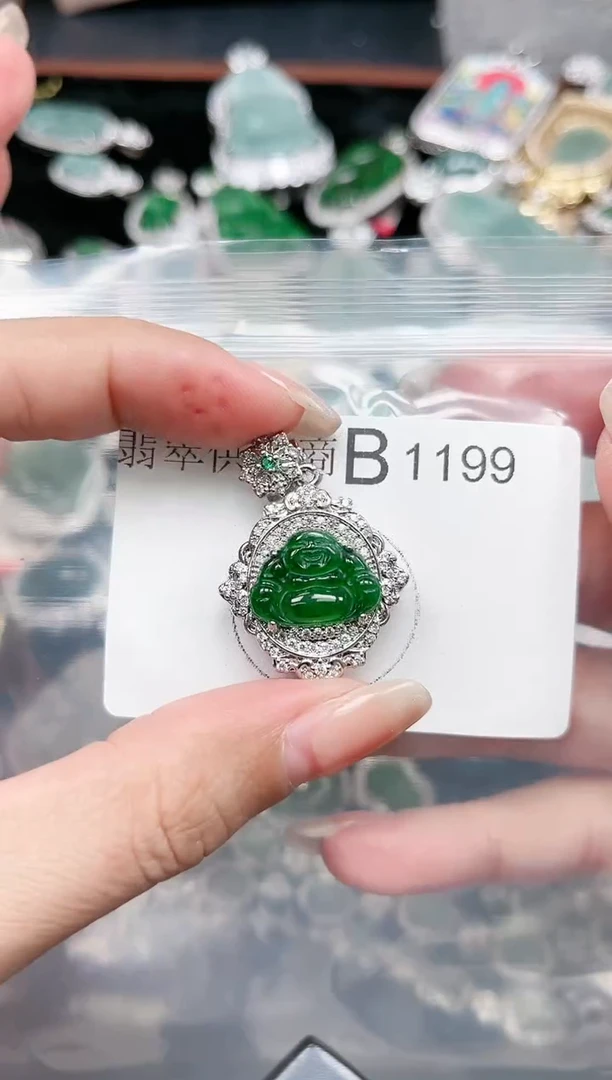 【闪购商品】翡翠颈饰未镶嵌赠皮绳1199