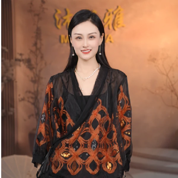 小众百搭新款时尚洋气集合女装新中式夏季印花古风