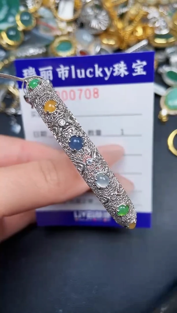 【闪购商品】翡翠颈饰银S925镶嵌0708