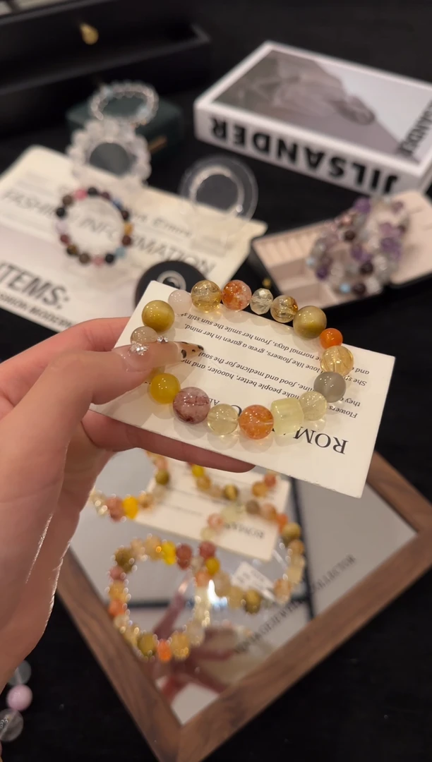 未镶嵌手链水晶财富小富婆x3235