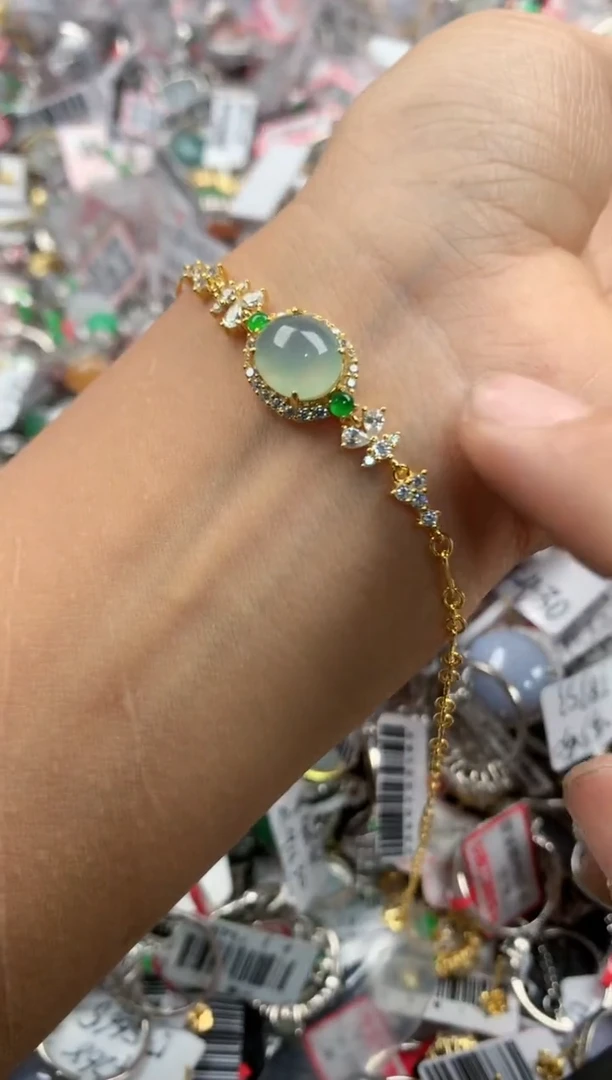 银S925镶嵌戒指翡翠131313---3