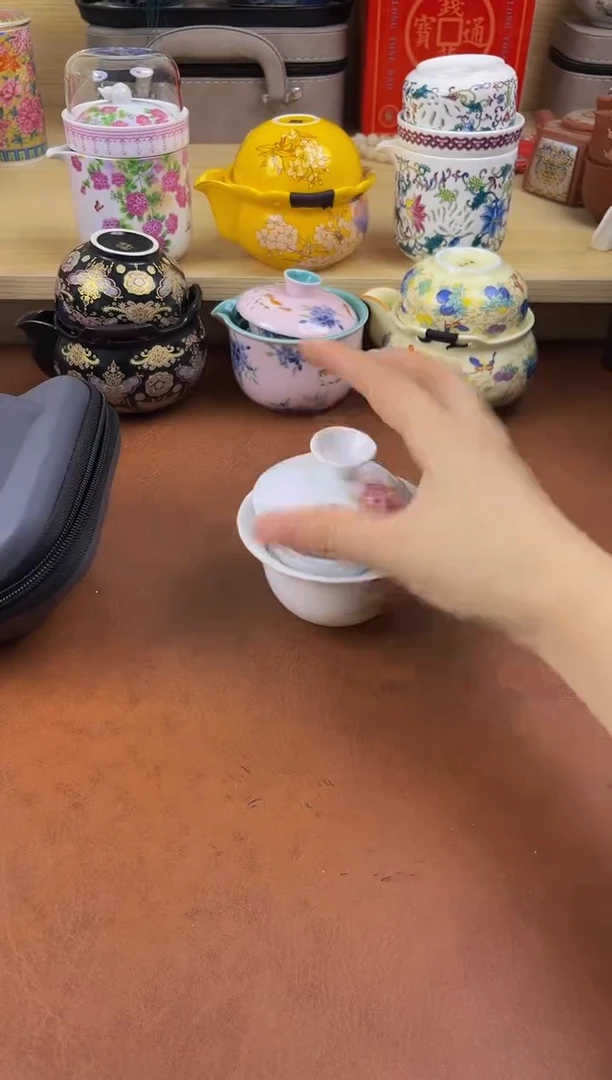 陶陶瓷茶具摆件旅行套组