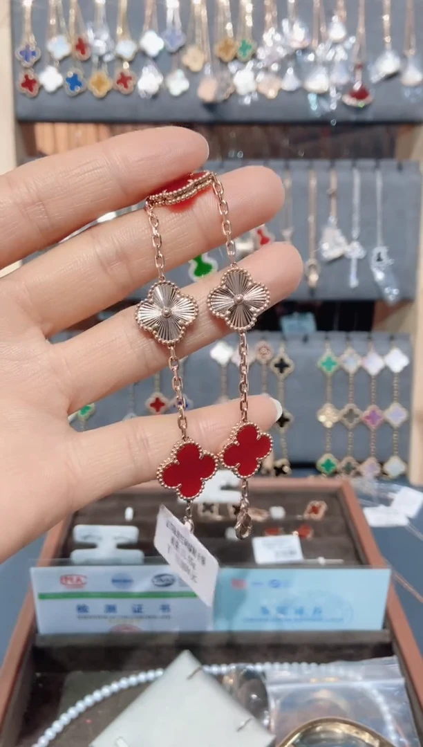 18K金镶嵌手链玛瑙/玉髓玛瑙K玫