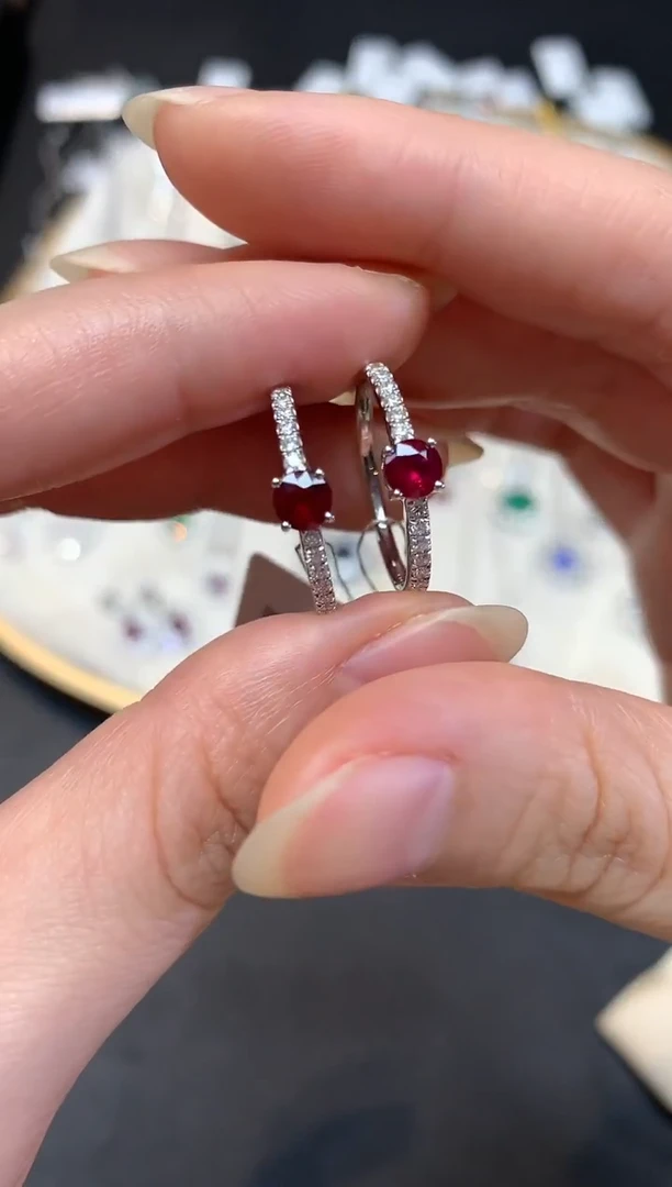 18K金镶嵌戒指定制红宝石（多样性发一件）W203|3999