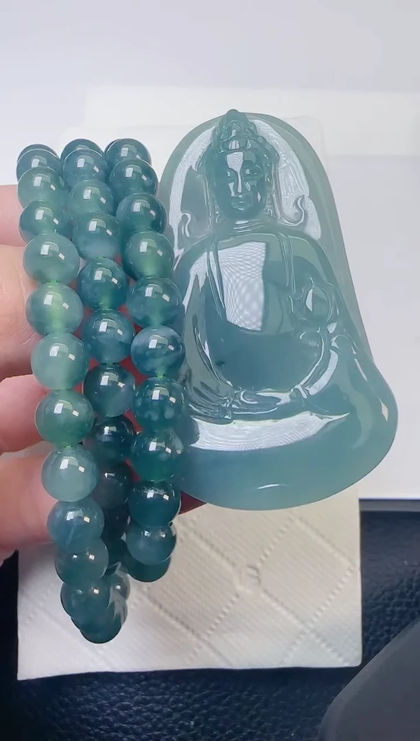 颈饰未镶嵌翡翠天然A货翡翠  多样性随机发其一