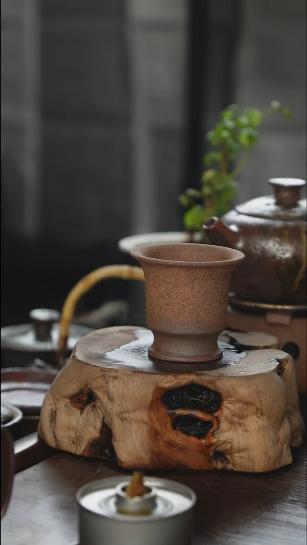 紫砂全手工马蹄杯(南蛮烧)
