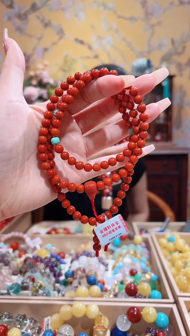 颈饰未镶嵌南红玛瑙设计款珠串