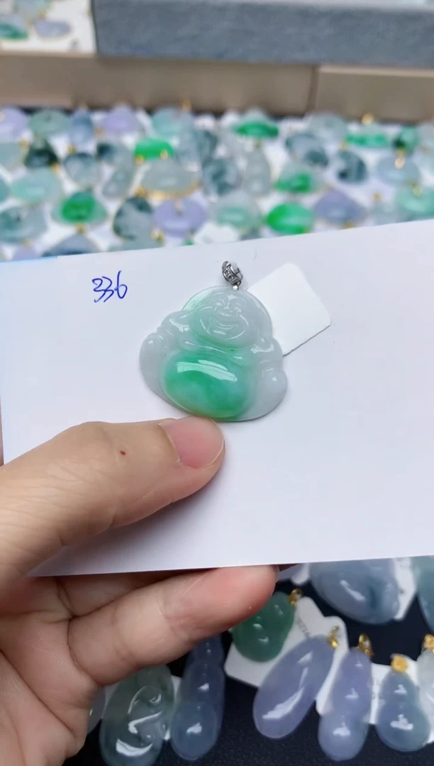 【闪购商品】翡翠颈饰18K金镶嵌天然翡翠A货