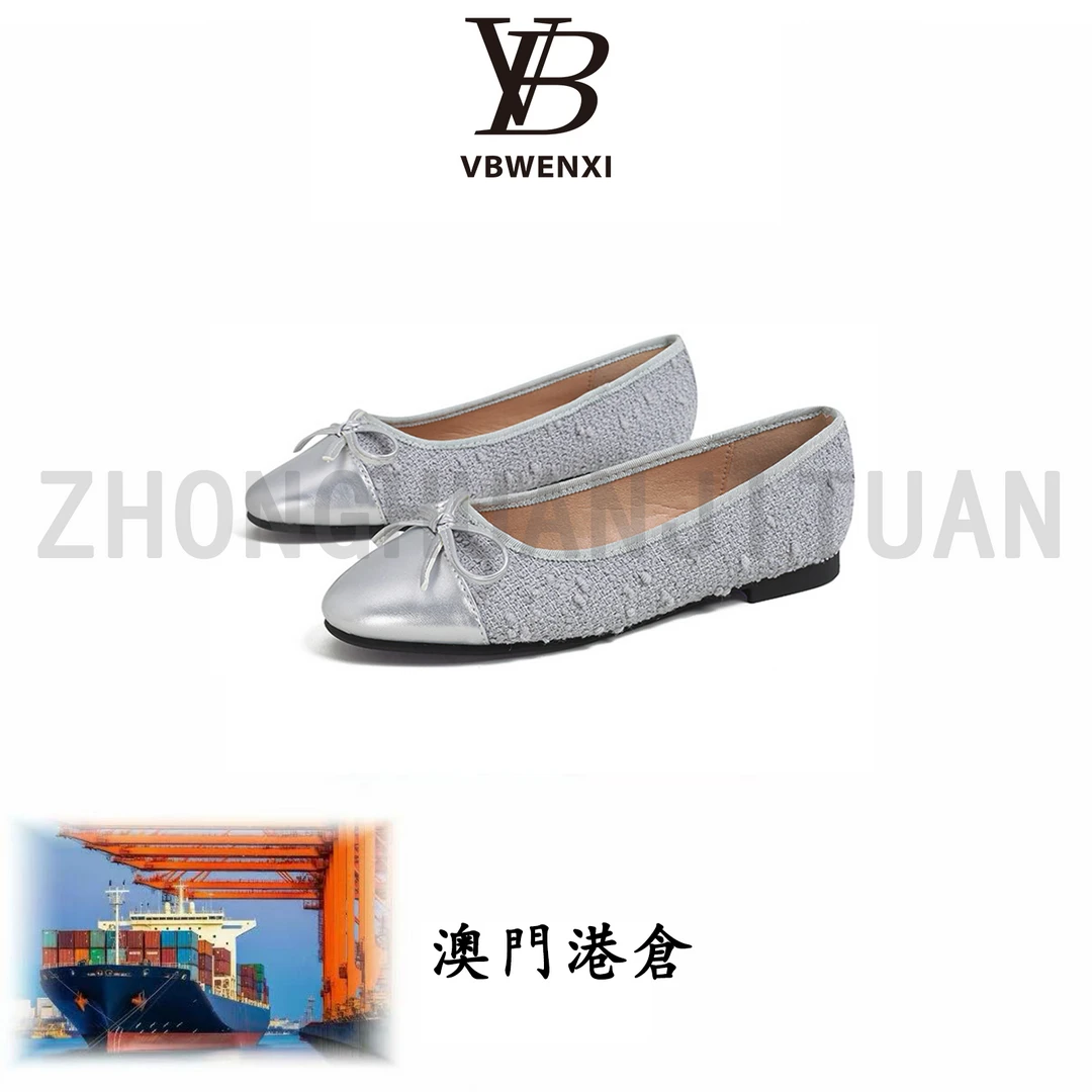 2025夏季新款大小码小香风蝴蝶结小圆头单鞋女玛丽珍平底鞋瓢鞋女