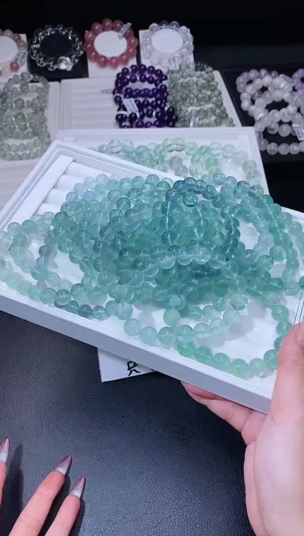 【闪购商品】萤石手链未镶嵌118.27油画萤石手串 多样性发其一