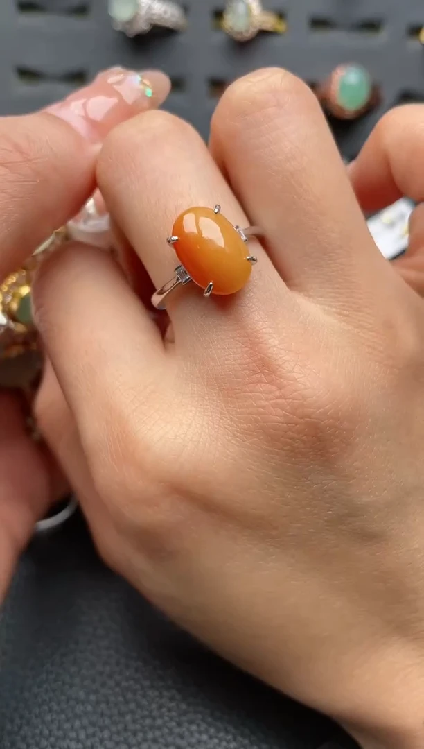 【闪购商品】翡翠戒指银S925镶嵌1111111111  73