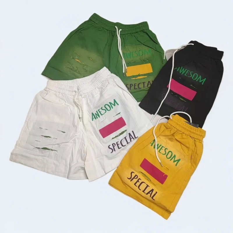 6816（飞儿同款）短裤牛仔裤显瘦休闲裤刺绣字母