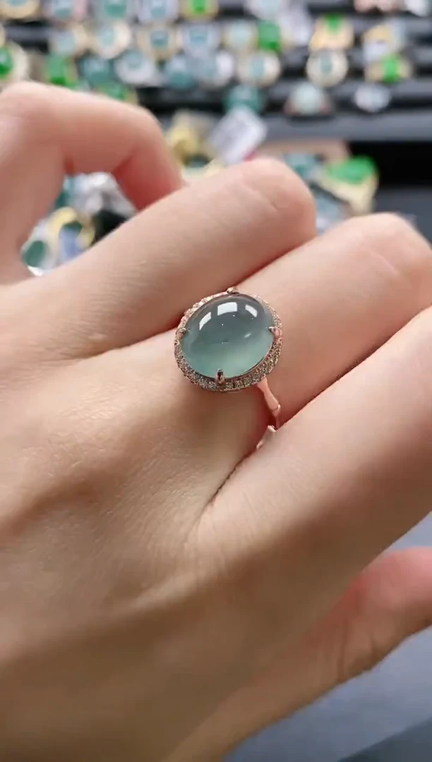 【闪购商品】翡翠戒指银S925镶嵌51511