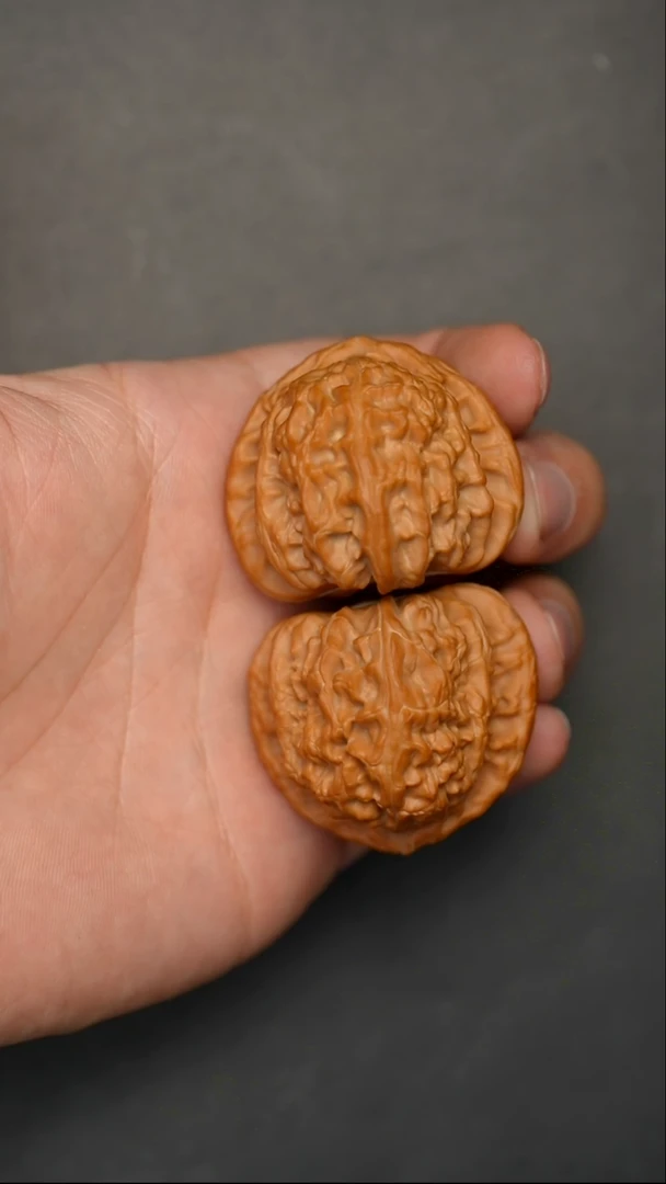 把件文玩核桃全品三角白40
