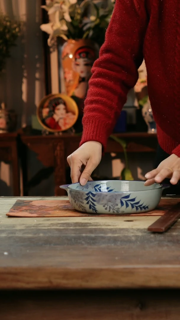 【闪购商品】瓷片景德镇纯手工釉下彩精品花瓶