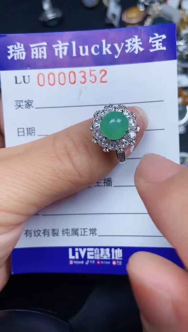 翡翠银S925镶嵌颈饰0352