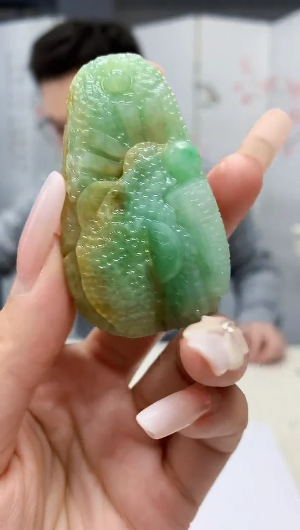 【闪购商品】定制翡翠未镶嵌5153lr-毛货挂件8