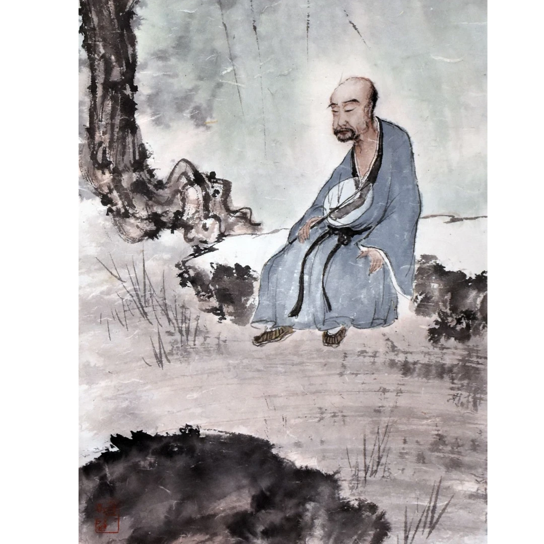 HM4587 柳下罗汉 93×33cm 纸本立轴 2.7平尺