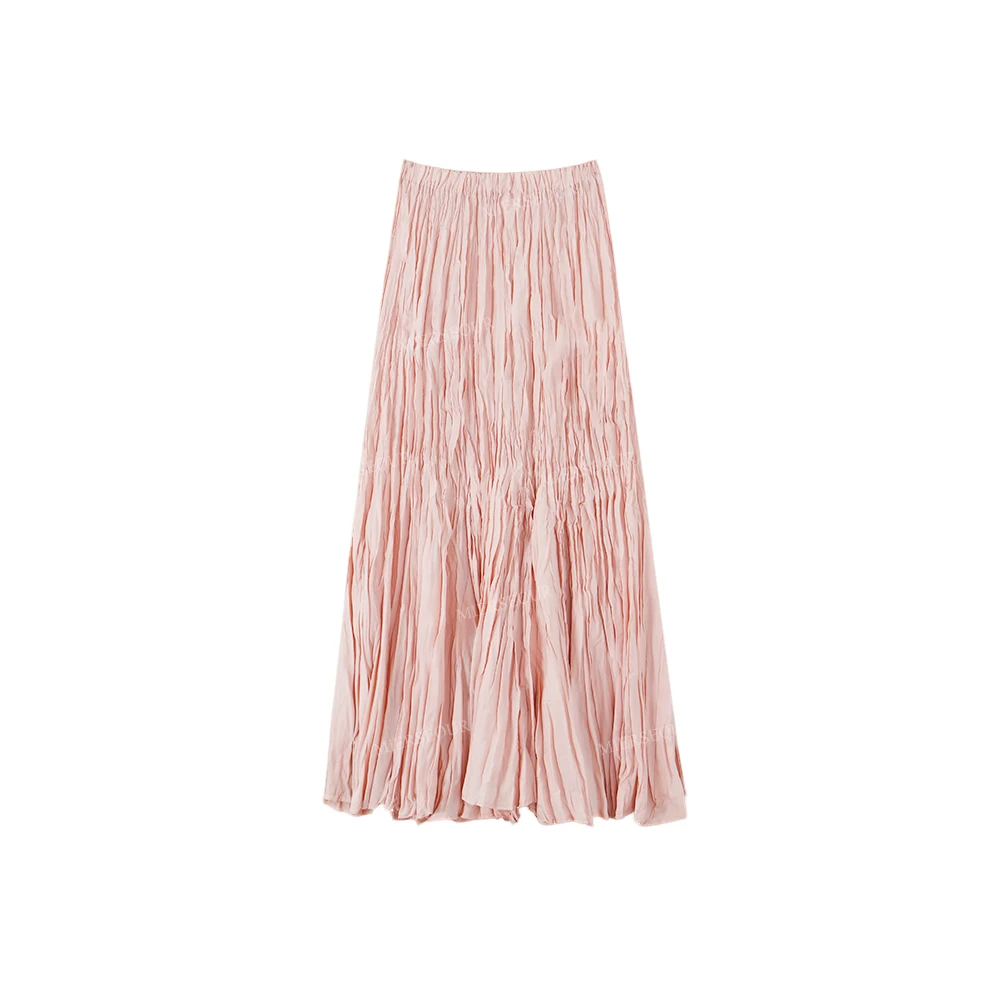 【封后轻奢设计】【浪漫篇章】新款时尚肌理感褶皱半身裙0209