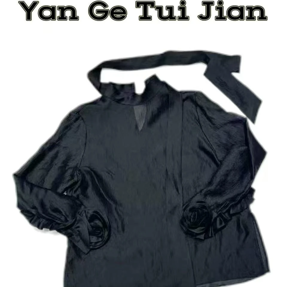 【岩哥推荐】三色女士飘带衬衫