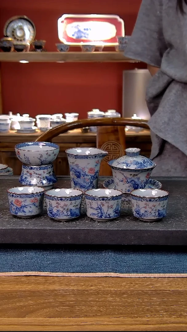 似**识简装家用款7件套 老陶泥开片纹陶瓷茶具