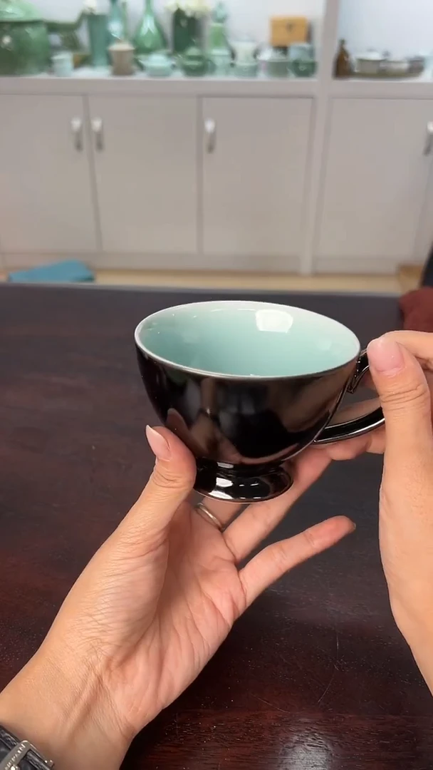 龙泉云间青瓷小米茶器