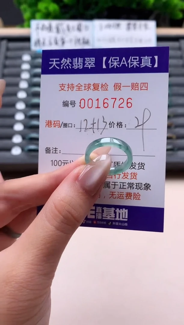 未镶嵌戒指翡翠天然  16726