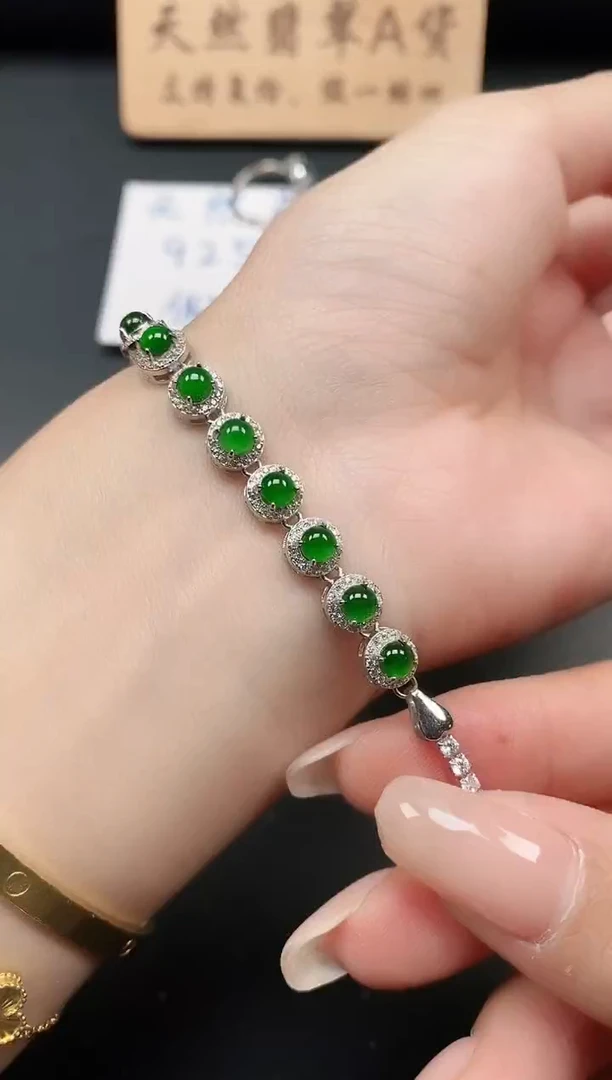 银S925镶嵌戒指翡翠11