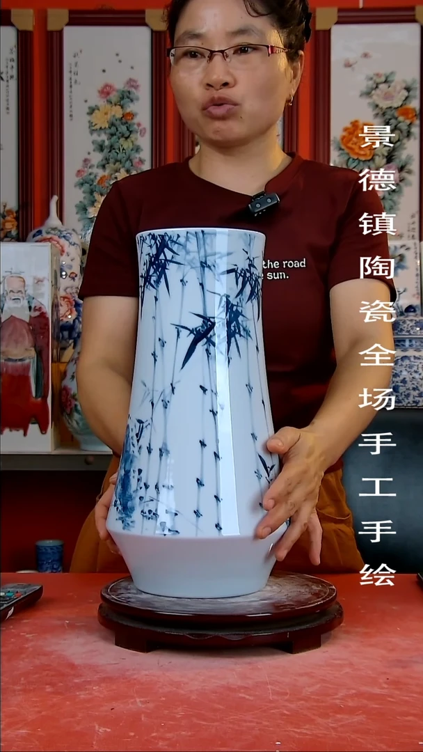 摆件景德镇陶瓷 手工手绘18